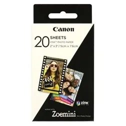 Papel fotografico canon zp - 2030 20 hojas