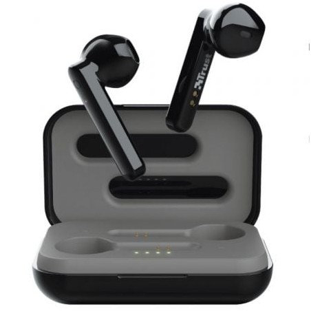 Auriculares Bluetooth Trust Primo Touch con estuche de carga- Autonomía 4h- Negros