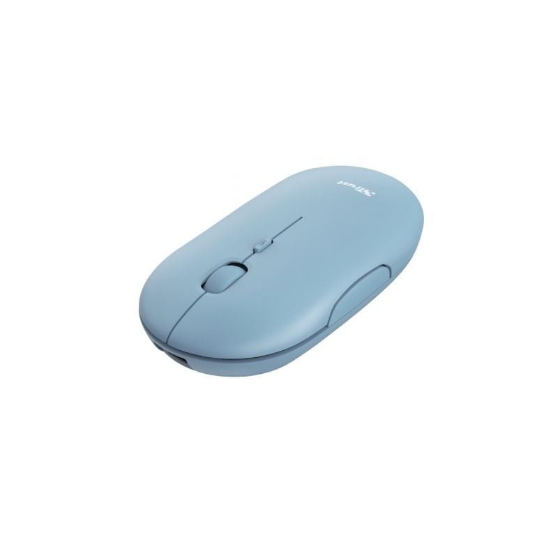 Ratón Inalámbrico por Bluetooth Trust Puck- Batería recargable- Hasta 1600 DPI- Azul