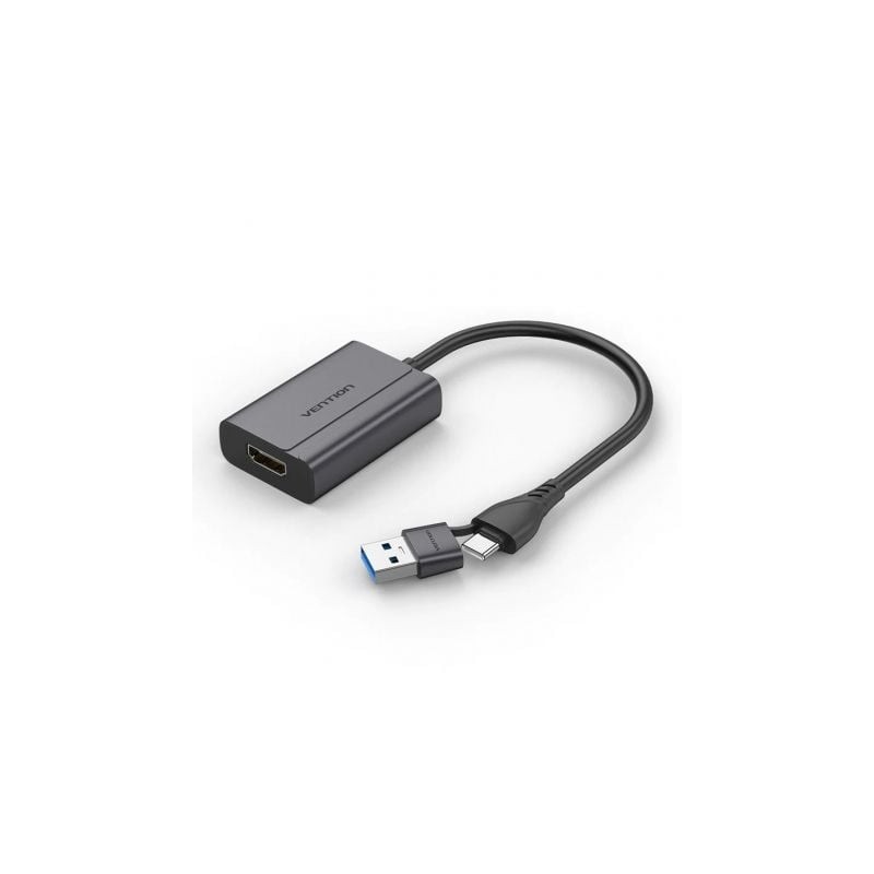 Adaptador Vention ACYHB- USB Tipo-C Macho- USB Macho - HDMI Hembra