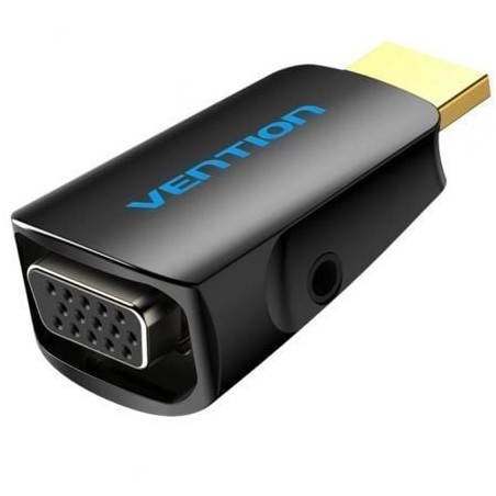 Adaptador Conversor Vention AIDB0- HDMI Macho a VGA Hembra- Audio Jack 3-5mm