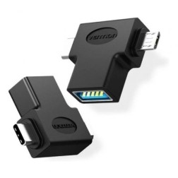 Adaptador USB 3-0 Vention CDIB0- USB Tipo-C Macho - MicroUSB Macho