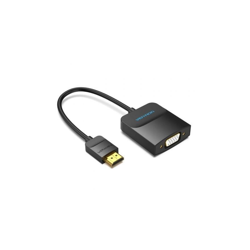 Conversor Vention 42154- HDMI Macho - VGA Hembra- 15cm- Negro