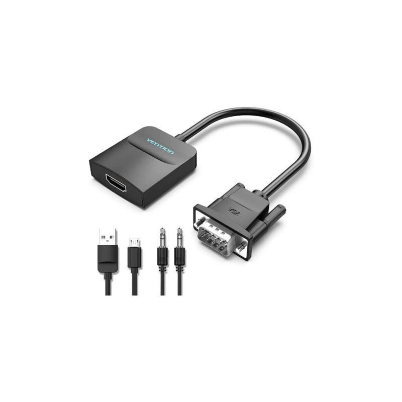 Cable Conversor Vention ACNBD- VGA Macho - HDMI Hembra- 50cm- Negro