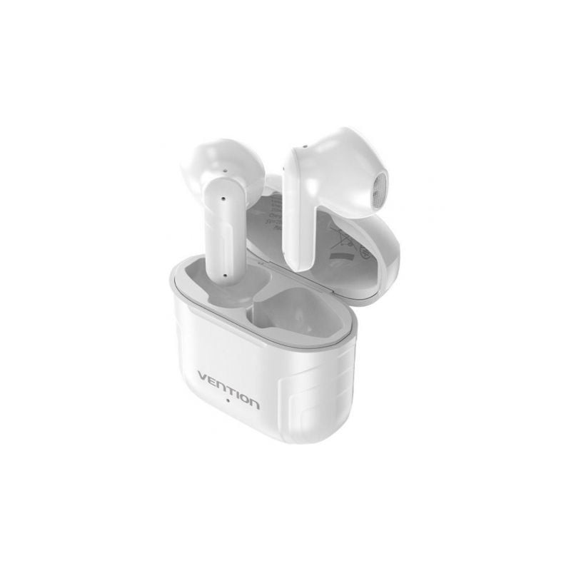 Auriculares Bluetooth Vention ELF 05 NBOW0 con estuche de carga- Autonomía 5h- Blancos
