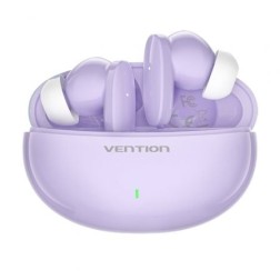Auriculares Bluetooth Vention NBFV0 con estuche de carga- Autonomía 7h- Violetas