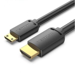 Cable HDMI 4K Vention AGHBF- HDMI Macho - Mini HDMI Macho- 1m- Negro