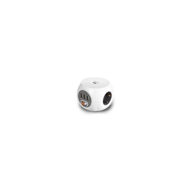 Regleta cubica ewent ew3939 3 tomas