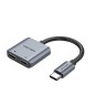 Conversor USB Tipo-C Vention BGZHA- USB Tipo-C Macho - 2x USB Tipo-C Hembra (Audio y Carga)