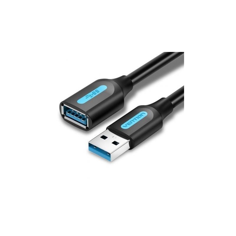 Cable Alargador USB 3-0 Vention CBHBF- USB Macho - USB Hembra- 1m- Negro