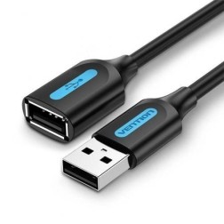 Cable Alargador USB 2-0 Vention CBIBG- USB Macho - USB Hembra- 480Mbps- 1-5m- Negro
