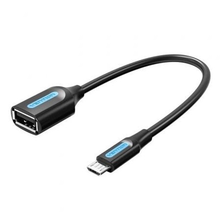 Cable USB 2-0 Vention CCUBB- MicroUSB Macho - USB Hembra- 15cm- Negro