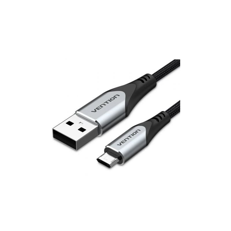 Cable USB 2-0 Vention COCHD- USB Macho - MicroUSB Macho- 480Mbps- 50cm- Negro