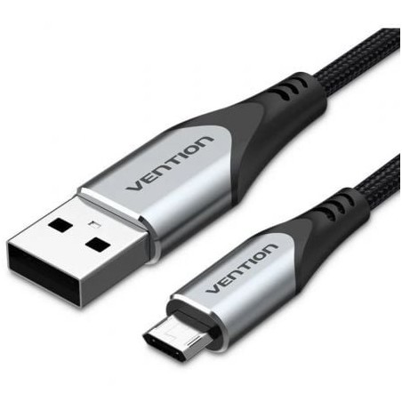 Cable USB 2-0 Vention COCHD- USB Macho - MicroUSB Macho- 480Mbps- 50cm- Negro