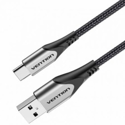 Cable USB 2-0 Tipo-C Vention CODHH- USB Macho - USB Tipo-C Macho- Hasta 60W- 480Mbps- 2m- Gris