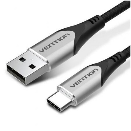 Cable USB Tipo-C Vention CODHI- USB Tipo-C Macho - USB Macho- Hasta 60W- 480Mbps- 3m- Gris