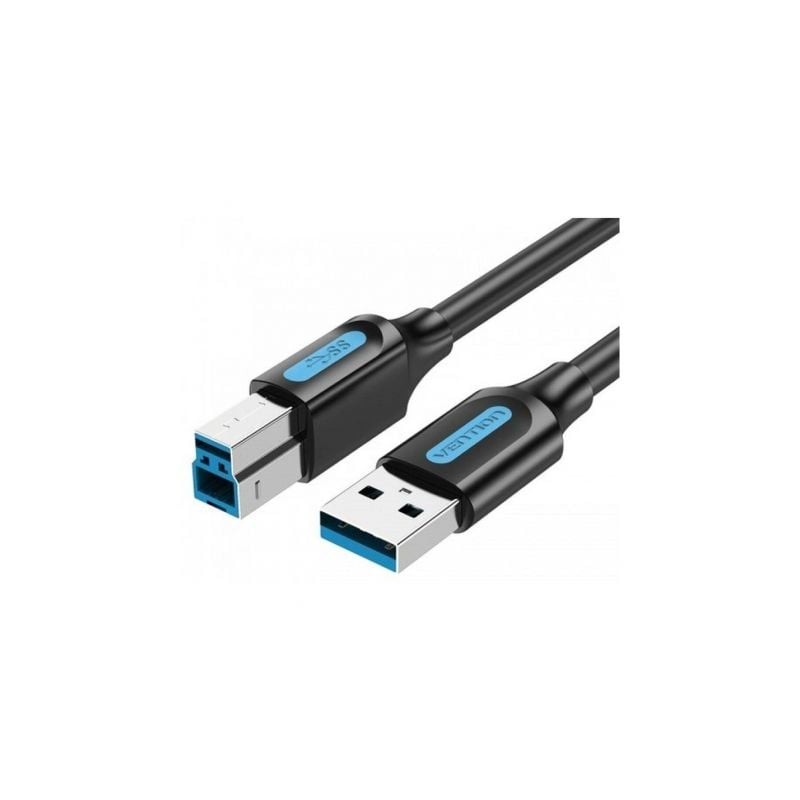 Cable USB 3-0 Vention COOBH- USB Tipo-B Macho - USB Macho- 5Gbps- 2m- Negro
