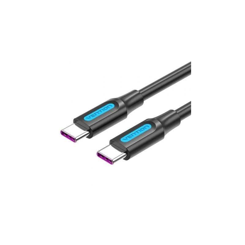 Cable USB 2-0 Tipo-C Vention COTBF- USB Tipo-C Macho - USB Tipo-C Macho- 1m- Negro