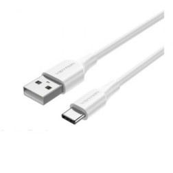 Cable USB 2-0 Tipo-C Vention CTHWG- USB Tipo-C Macho - USB Macho- Hasta 60W- 480Mbps- 1-5m- Blanco