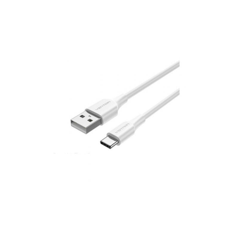 Cable USB 2-0 Tipo-C Vention CTHWG- USB Tipo-C Macho - USB Macho- Hasta 60W- 480Mbps- 1-5m- Blanco