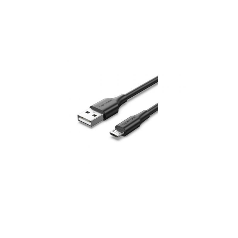 Cable USB 2-0 Vention CTIBH- USB Macho - MicroUSB Macho- Hasta 60W- 480Mbps- 2m- Negro