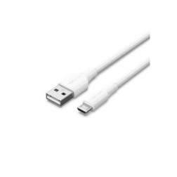 Cable USB 2-0 Vention CTIWH- USB Macho - MicroUSB Macho- Hasta 60W- 480Mbps- 2m- Blanco