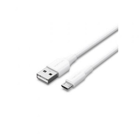 Cable USB 2-0 Vention CTIWH- USB Macho - MicroUSB Macho- Hasta 60W- 480Mbps- 2m- Blanco
