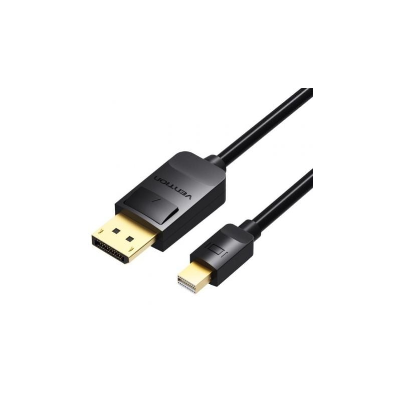 Cable Conversor Vention HAABH- Mini DisplayPort Macho - DisplayPort Macho- 2m- Negro