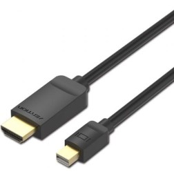 Cable Conversor Vention HABBG- Mini DisplayPort Macho - HDMI Macho- 1-5m- Negro