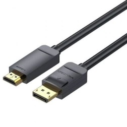 Cable Conversor Vention HAGBF- DisplayPort Macho - HDMI 4K Macho- 1m- Negro
