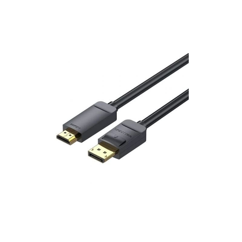 Cable Conversor Vention HAGBF- DisplayPort Macho - HDMI 4K Macho- 1m- Negro