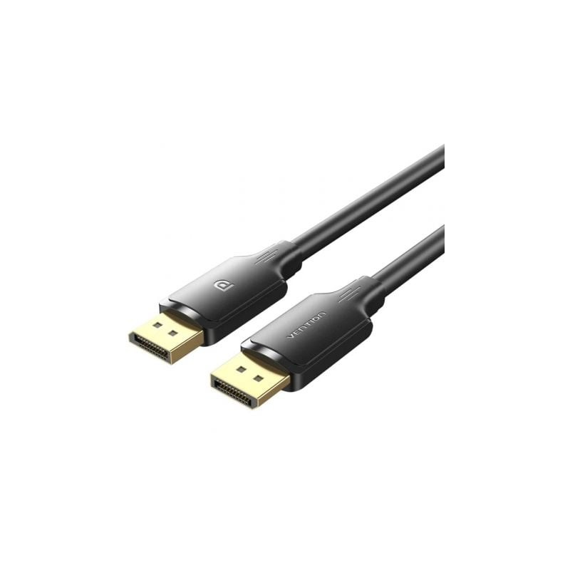 Cable DisplayPort 1-2 4K Vention HAKBI- DisplayPort Macho - DisplayPort Macho- 3m- Negro