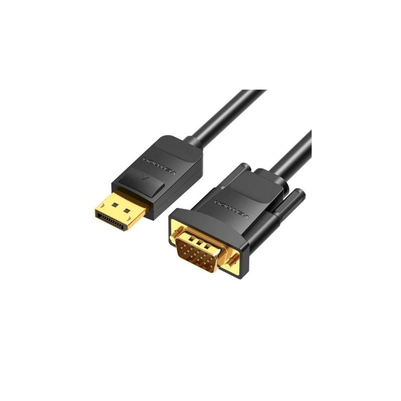 Cable Conversor Vention HBLBG- Displayport Macho - VGA Macho- 1-5m- Negro