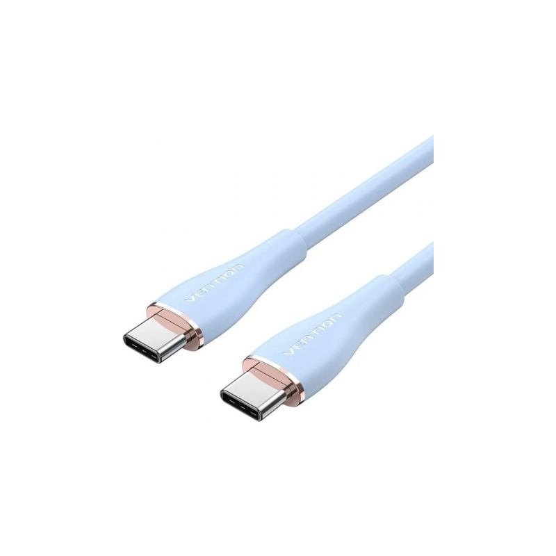 Cable USB 2-0 Tipo-C Vention TAWSG- USB Tipo-C Macho - USB Tipo-C Macho- Hasta 100W- 480Mbps- 1-5m- Azul