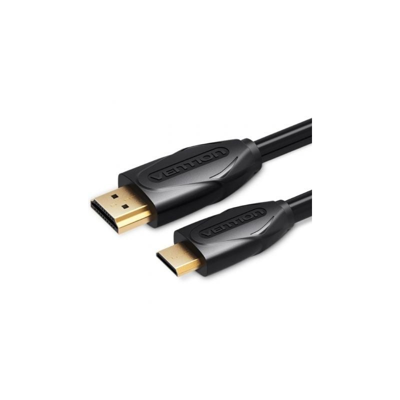 Cable HDMI Vention VAA-D02-B200- HDMI Macho - Mini HDMI Macho- 2m- Negro