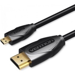 Cable HDMI Vention VAA-D03-B100- HDMI Macho - Mini HDMI Macho- 1m- Negro