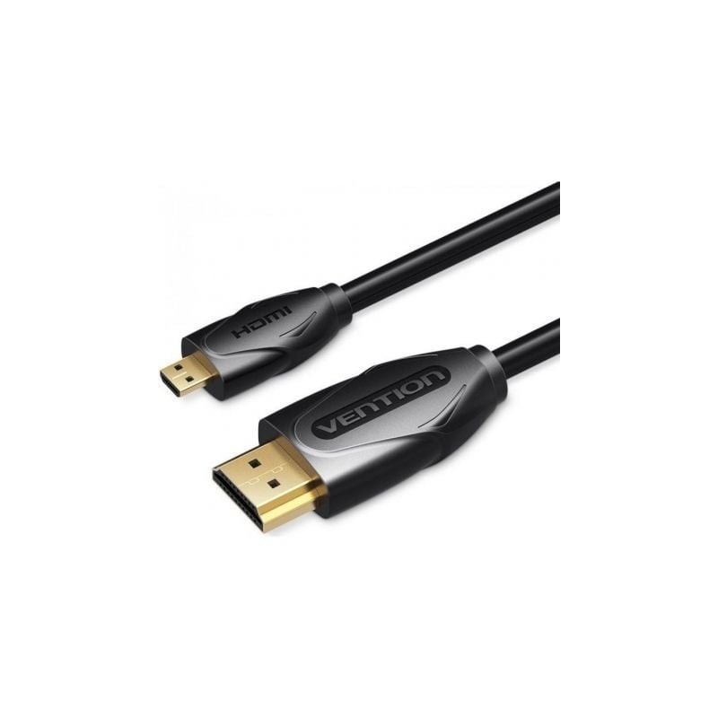 Cable HDMI Vention VAA-D03-B100- HDMI Macho - Micro HDMI Macho- 1m- Negro