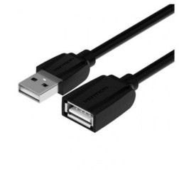 Cable Alargador USB 2-0 Vention VAS-A44-B200- USB Macho - USB Hembra- 2m- Negro