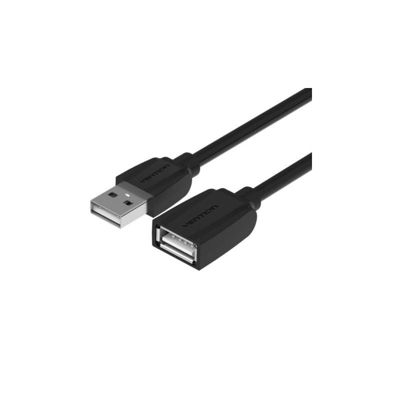 Cable Alargador USB 2-0 Vention VAS-A44-B500- USB Macho - USB Hembra- 5m- Negro