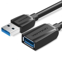 Cable Alargador USB 3-0 Vention VAS-A45-B150- USB Macho - USB Hembra- 5Gbps- 1-5m- Negro