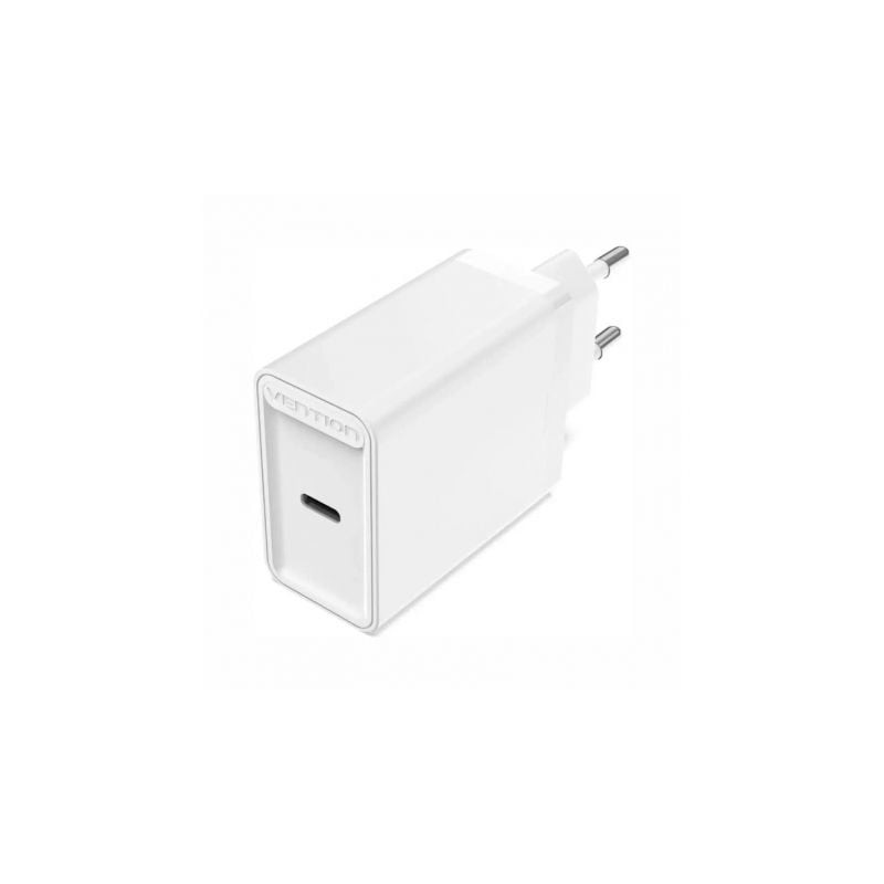 Cargador de Pared Vention FADW0-EU- 1xUSB Tipo-C- 20W