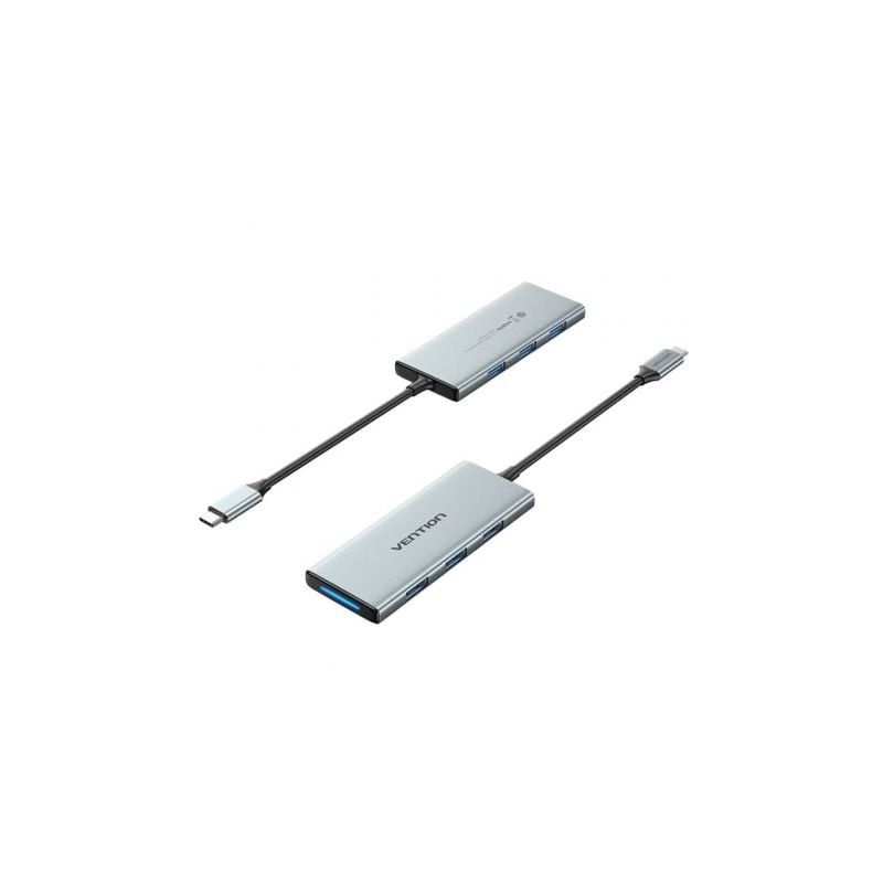 Docking USB Tipo-C Vention TOPHB- 1xHDMI- 3xUSB- 1xLector Tarjetas SD y MicroSD- Gris