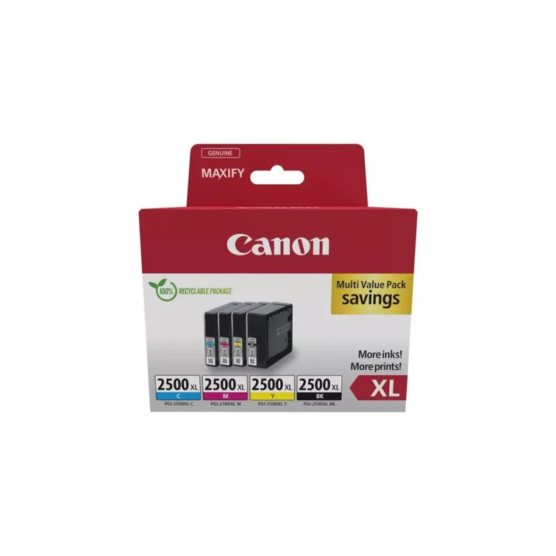 Cartucho de Tinta Original Canon PGI-2500 XL Multipack Alta Capacidad- Cian- Magenta- Amarillo- Negro