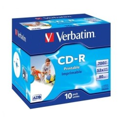 CD-R Verbatim AZO Imprimible 52X- Caja-10uds