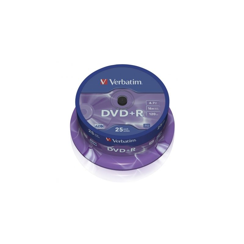 DVD+R Verbatim Advanced AZO 16X- Tarrina-25uds