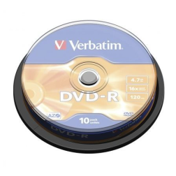DVD-R Verbatim Advanced AZO 16X- Tarrina-10uds