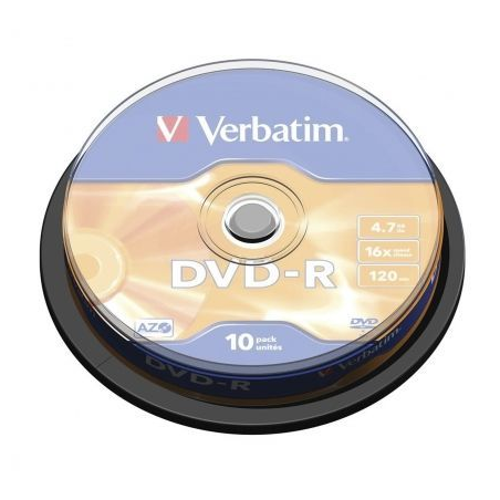 DVD-R Verbatim Advanced AZO 16X- Tarrina-10uds