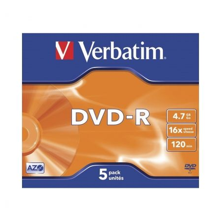 DVD-R Verbatim Advanced AZO 16X- Caja-5uds