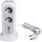 Regleta con Interruptor Verbatim EUPT-01- 11 Tomas de corriente- 2 USB-Tipo-A- 2 USB Tipo-C- Cable 2m- Blanca