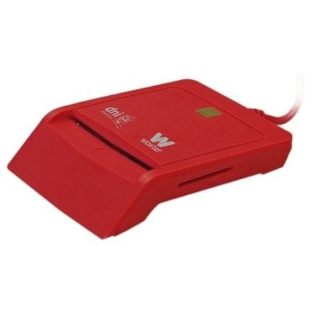 Lector de DNI y Tarjetas Woxter Combo PE26-148- Rojo- USB 2-0